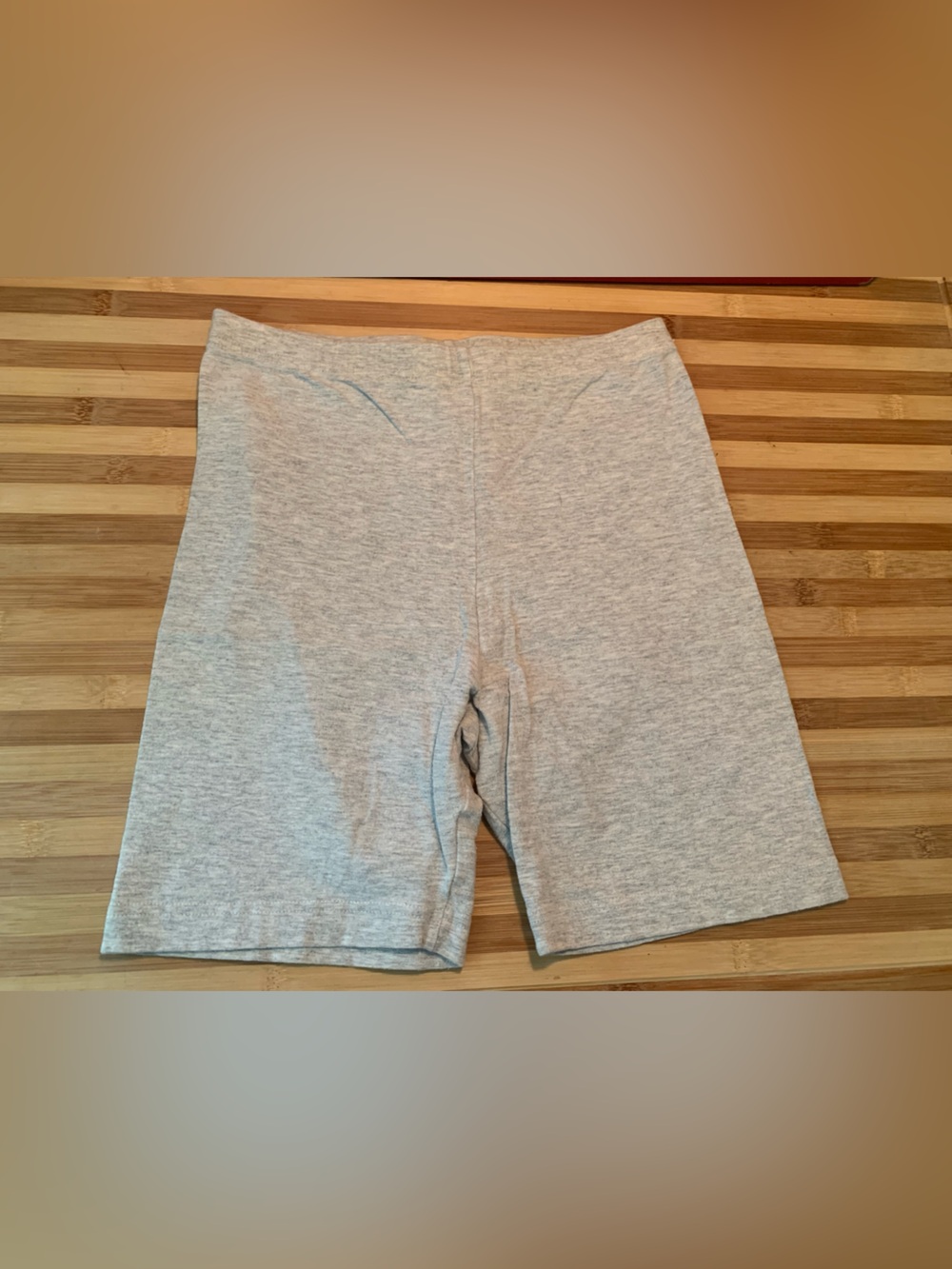 Basic Editions Light Heather Gray Athletic Knit Shorts for Women